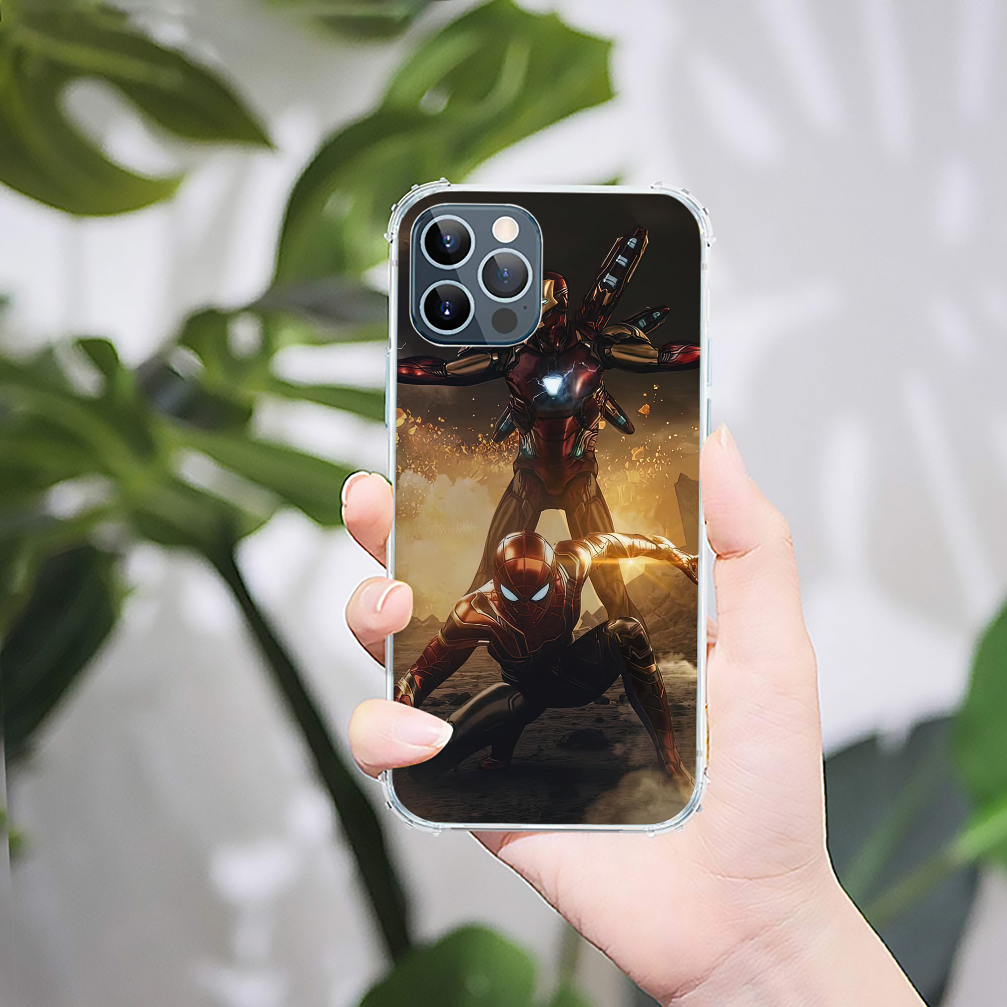 （画像用） Spider Man スパイダーマン 【iPhone 12シリーズ対応】透明スマホケース（クリアソフトケース）